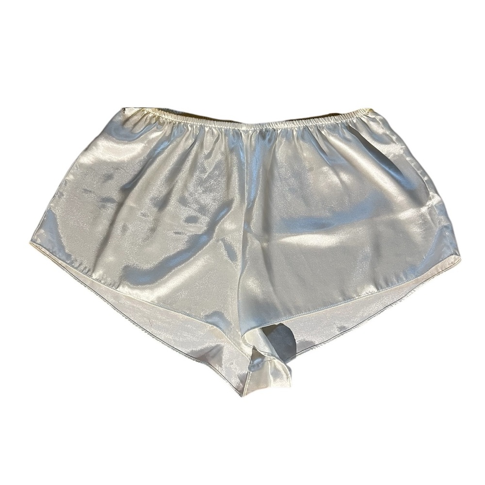 White Satin Camisole and Shorts Pajama Set - Picture 8 of 9